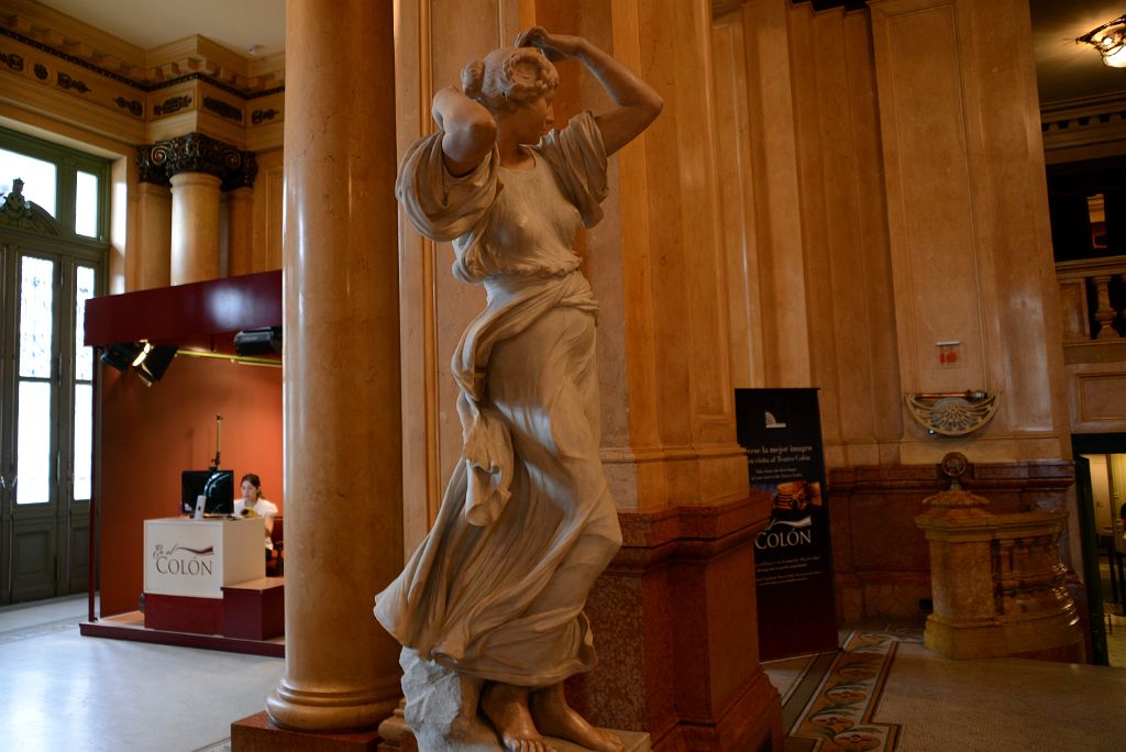 06 Marble Female Statue Teatro Colon Buenos Aires